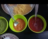 A picture of step 1 of Bhel Puri.