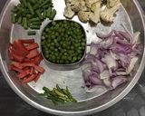 A picture of step 1 of Hyderabadi Veg Biryani.