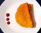 A picture of step 7 of Oats Cheela.