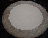 A picture of step 3 of Schezwan aloo roll.