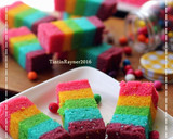 Foto langkah ke 12 dari resep Steamed Rainbow Cake Ny Liem.