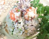 รูปขั้นตอนการทำที่ 8 ของ ข้าวผัด ปลาหมึก กุ้ง