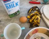 Foto langkah ke 1 dari resep Banana French Toast / Roti Panggang Pisang Susu, Sarapan Simpel.