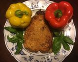 A picture of step 4 of California Farm Eggplant Dinner with Stuffed Peppers.