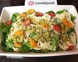 A picture of step 7 of My Reginette Semolina pasta Salad with Cheese and Avocado. 😍😍.