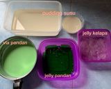 Foto langkah ke 5 dari resep Pudding Susu Buko Pandan.