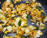 A picture of step 4 of Peri peri poha.