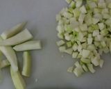 A picture of step 1 of Tutti Fruitti (candied fruit cubes).