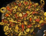A picture of step 2 of Crispy karela fry.