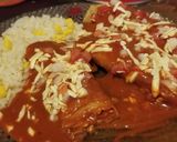 A picture of step 6 of Sweet Red Enchiladas 🍽♥️.