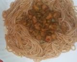 A picture of step 3 of Fajitas Speghatti.