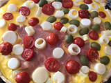 Torta jamón y queso variada