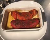 Une image de l'étape 10 de Poivrons surprise aux saucisses fumées moutarde de Dijon, basilic et parmesan.