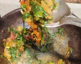 A picture of step 4 of Sarson ke saag Ka Thepla.