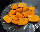 A picture of step 1 of Mango Popsicles and Lemon cum Orange Flavoured Glucon-The Cubes.