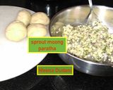 A picture of step 3 of Sprout Moong  Paratha                         .