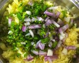 A picture of step 1 of Aloo Ke Parathey.