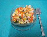 A picture of step 5 of Spring Onion & Red Capsicum Pasta.