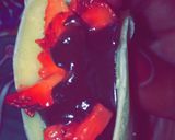 A picture of step 5 of Crepes whit Chocolate and strawberry.