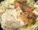 日式柴魚味噌雞肉烏龍麵的食譜步驟1照片