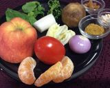 A picture of step 1 of Apple chatpata with mix salad.