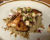 A picture of step 8 of Chili Lime Pan Seared Tilapia with Apple Salsa and Quinoa.