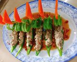 Hình bước làm 4 của món Thịt nhồi đậu bắp