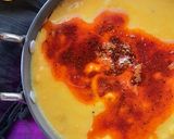A picture of step 8 of Besan Sev Kadhi.