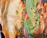 A picture of step 4 of Zaatar and cheese croissant.