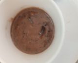 A picture of step 3 of Oreo lava mug cake.