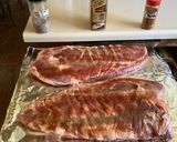 A picture of step 1 of California Farm Harissa BBQ Ribs.