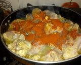 A picture of step 6 of Chicken dakbunglow.