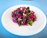 Foto del paso 5 de la receta: Ensalada de col lombarda con foie de pato y espinaca