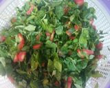 A picture of step 2 of Fenugreek leaves with carrot 🥕.