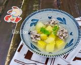 Hình bước làm 3 của món Canh Đu Đủ Nấu Mọc
