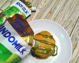 Foto langkah ke 4 dari resep Pancake Pisang Creamy Matcha.