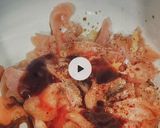 A picture of step 1 of Chicken fajita sub.