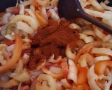 Lecsó virslivel recept fázis 4 fotója