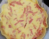 Une image de l'étape 3 de Quiche raclette et lardons.