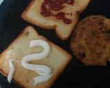 A picture of step 1 of Shami sandwich.