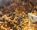 A picture of step 4 of Emily’s Bolognese.