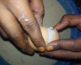 A picture of step 4 of Flour moi moi.