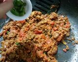A picture of step 5 of Qeema Matar Alo.