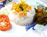 A picture of step 13 of Bihari Lunch Platter- Dal, Rice, Bodi(Long Beans) Potato Sabzi.