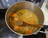 A picture of step 5 of Japanese tofu katsu curry.