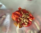 Foto del paso 2 de la receta Rape con salsa de pimientos y piñones al vino dorado