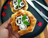 A picture of step 4 of Paneer and potato stuffed galette.