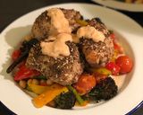 A picture of step 7 of An inspired Za’atar chicken.