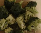 A picture of step 1 of Cheesy broccoli bacon pastabake.