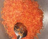 A picture of step 1 of Gajar ka halwa.